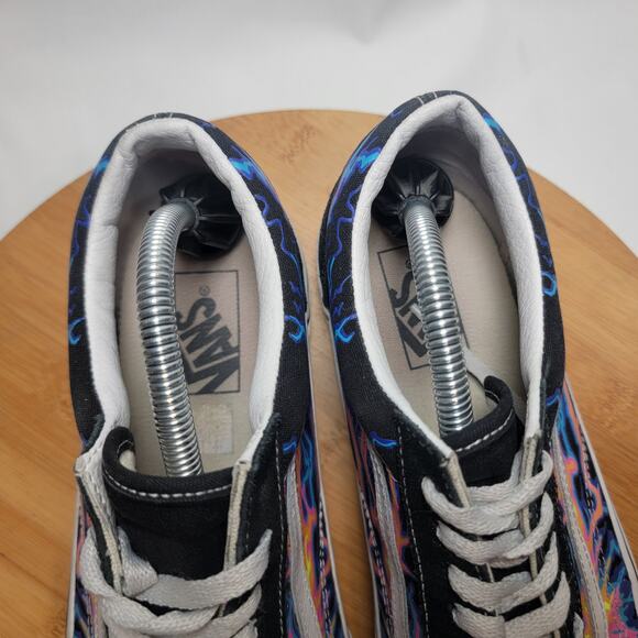 Vans Old Skool Skateboarding Sneakers Shoes Men 10 Black Blue Suede. Lightning - Picture 8 of 14